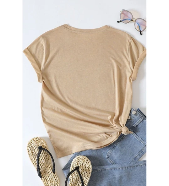 Unisex White Angel Baskılı T-shirt - 4