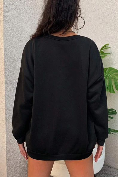 Unisex Always Baskılı Bisiklet Yaka Sweatshirt - 2