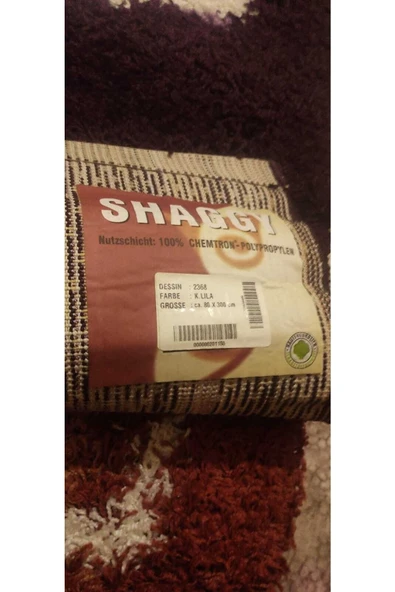 1 Sınıf Yumuşak Peluş Post Shaggy K.lila Koridor Yolluk Halısı 14 Mm Kalınlığında - 4