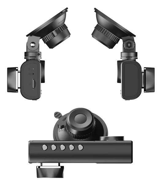 Qasul Araç Içi Kamera 3 Kameralı (Yol + Araç Içi+ Arka) Fhd Video Kayıt Mikrofonlu - 3