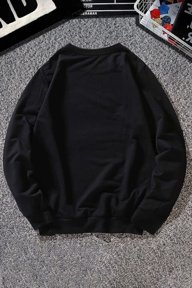 Unisex Itachi Uchiha Baskılı Bisiklet Yaka Sweatshirt - Resim 2