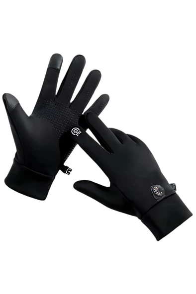 Single Sword Uzun Parmaklı Dokunmatik Parmak Özellikli Pusula ve Termometreli Eldiven - 3