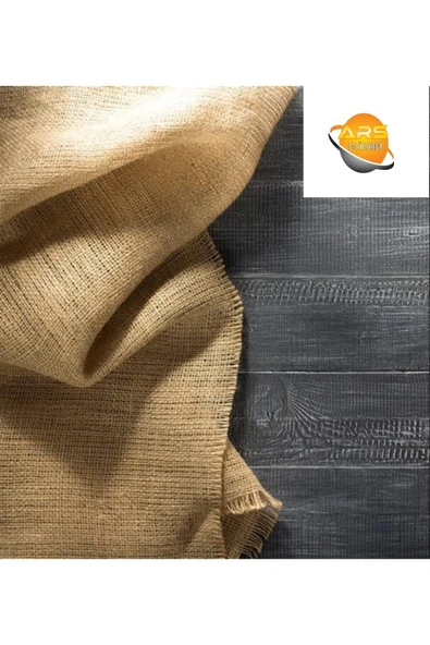Jüt Kanaviçe 1 Metre - Hasır Çuval - Natural Jüt Kumaş - En 1 Metre Boy 1 Metre - 10 Ons Sıklığında - 4