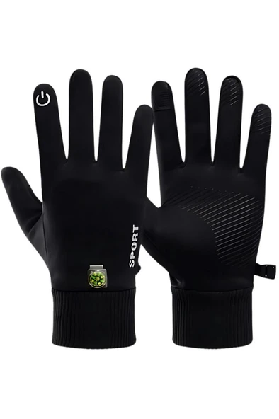 Single Sword Uzun Parmaklı Dokunmatik Parmak Özellikli Pusula ve Termometreli Eldiven