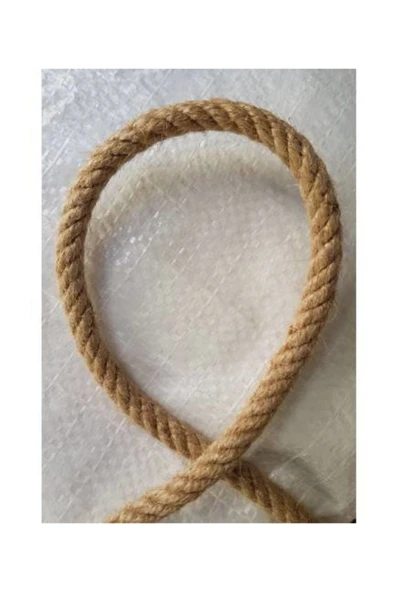 8 Mm 80 Metre Jüt Halat Ip Dekoratif Hasır Ip Kendir - Resim 3