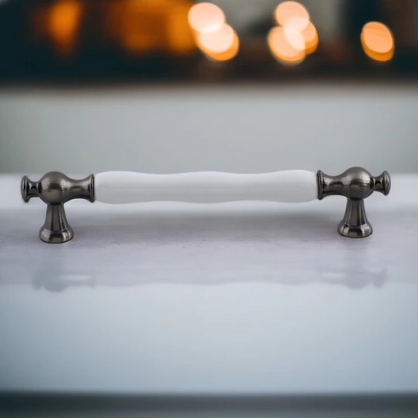 Aruh Porselen Antik Nikel Kulp 160 mm Mobilya Çekmece Mutfak Dolabı Dolap Kapak Kulpları Kulb Kulpu - Resim 7