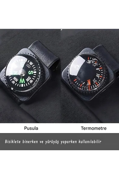 Single Sword Uzun Parmaklı Dokunmatik Parmak Özellikli Pusula ve Termometreli Eldiven - 5