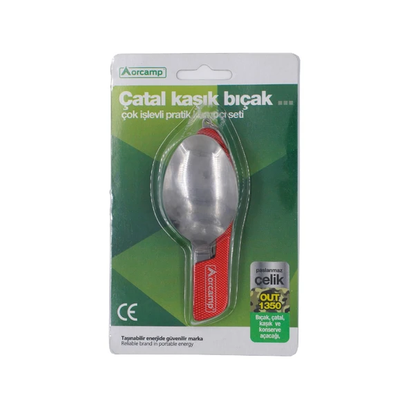 Kamp Çatal Kaşık Bıçak Seti Kırmızı - 5