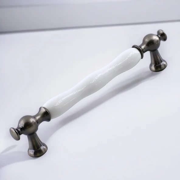 Aruh Porselen Antik Nikel Kulp 160 mm Mobilya Çekmece Mutfak Dolabı Dolap Kapak Kulpları Kulb Kulpu - Resim 5