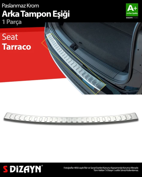 S-Dizayn Seat Tarraco Krom Arka Tampon Eşiği 2018 Üzeri ürün görseli