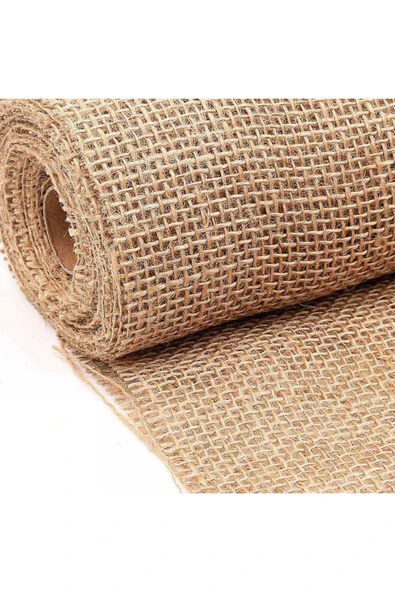 Jüt Kanaviçe 2 Metre - Hasır Çuval - Natural Jüt Kumaş - En 1 Metre Boy 2 Metre - 7 Ons Sıklığında - 1