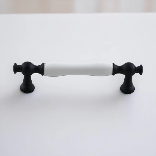 Aruh Porselen Siyah Kulp 128 mm Mobilya Çekmece Mutfak Dolabı Dolap Kapak Kulpları Kulb Kulpu - 2