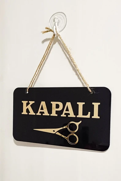 AÇIK/ KAPALI Kapı Tabelası - Berber, Kuaförler ve Terziler  için - 2