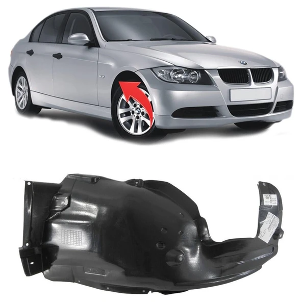 Bmw E90 Çamurluk Davlumbazı Sağ Önün Arkası 2008-2011 51717059378