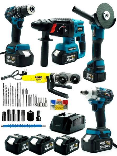 Germany Style 5'Li Usta Seti Akülü Matkap-Vidalama-Kırıcı Delici-Taşlama-Somun Sökme -Boru Kaynak M - 2