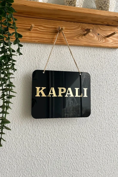 Mağaza Açık Kapalı Tabelası Pleksi - 20*15 Cm - 1 Adet Kancalı Cam Vantuzu Hediye - 2