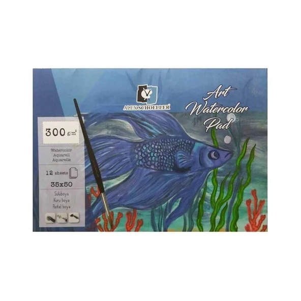 Alex Schoeller Sulu Boya Defteri 35X50 Cm Art 12'Li Yapışkanlı 300 Gr Alx-8851 300.14
