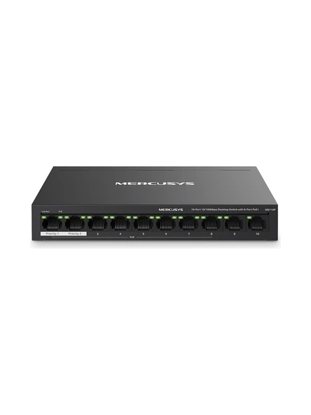 Mercusys MS110P 10 Port 10/100 Mbps 8 Port POE Switch