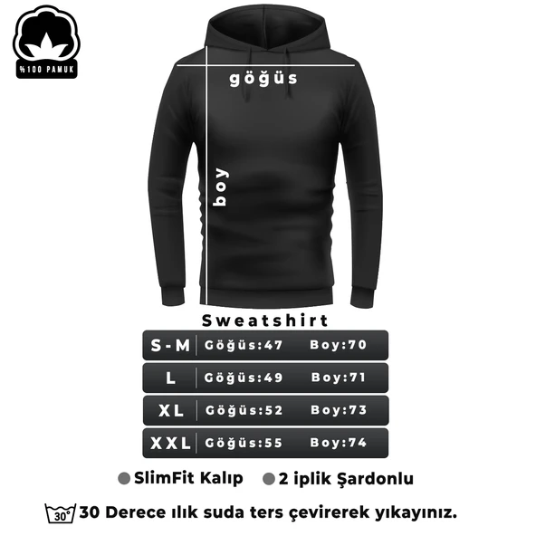 Unisex The Power Baskılı Bisiklet Yaka Sweatshirt - 3