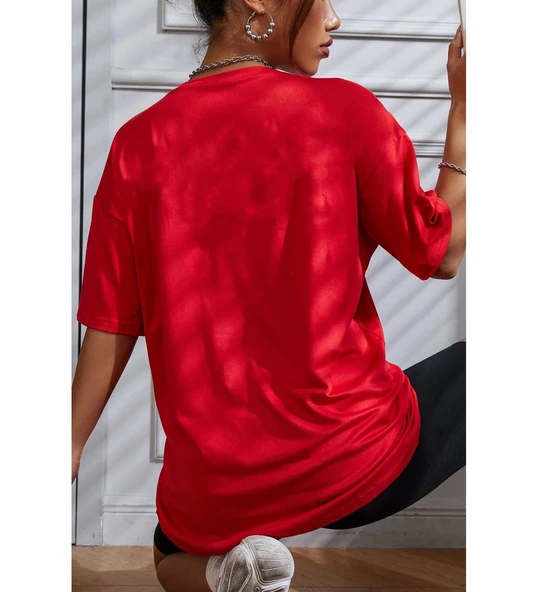 Unisex Woman one line Baskılı T-shirt - 2