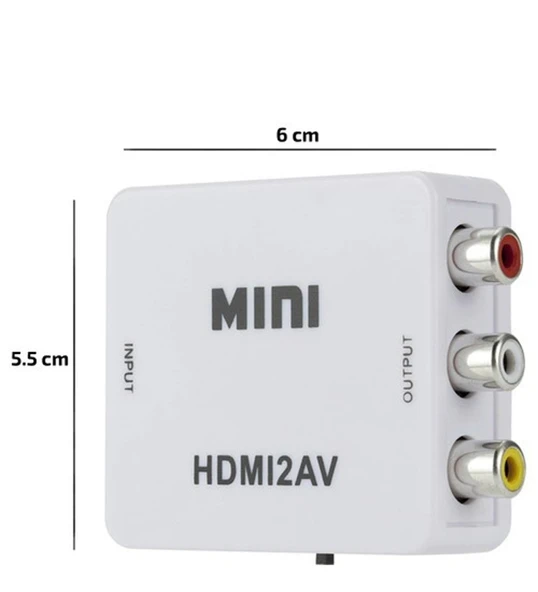 HDMI To Rca Tos Av Çevirici Dönüştürücü 1080P Mini HDMI2AV Video - 2