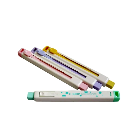 Mikro E-Grip Sürgülü Silgi Pastel Renkler E2395 - 2
