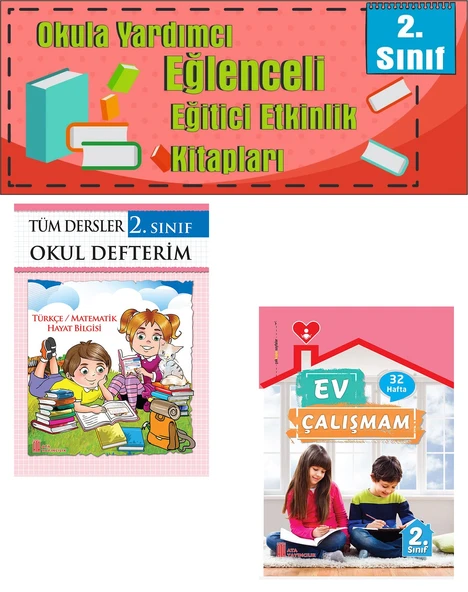Ata 2.Sınıf Okula Yardımcı Tüm Dersler Okul Defterim- Ev Çalışmam