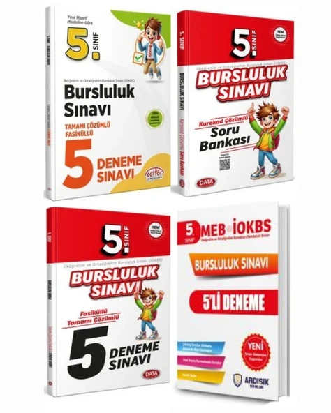 Data 2025 5. Sınıf Bursluluk 15 Deneme + Soru Bankası Data + Ardışık