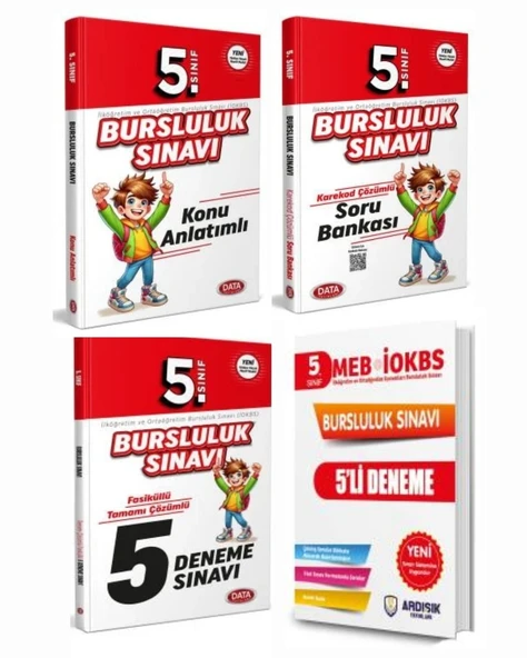 Data 2025 5. Sınıf Bursluluk Konu Anlatım + Soru Bankası + 10 Deneme Data + Ardışık