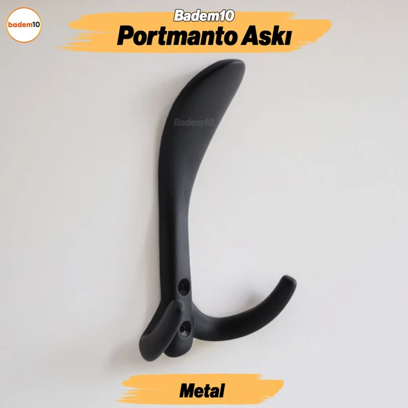 Kartal Portmanto Askı Siyah Dolap Askılık Askılığı Duvar Vestiyer Banyo Mutfak Elbise Kıyafet Askısı