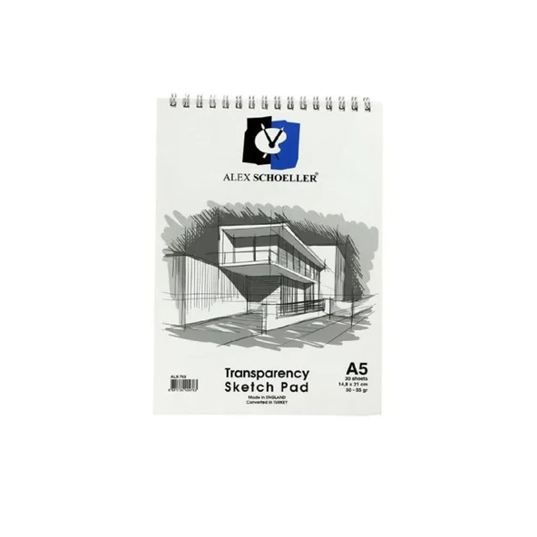 Alex Schoeller Eskiz Blok A5 50/55 Gr Spiralli Alx-0763 050.05