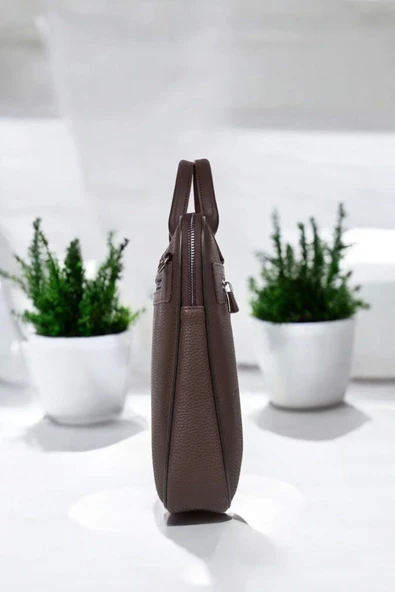 Premium Unisex Kahverengi Laptop & Evrak Çantası 13"-14.6" inç - 4