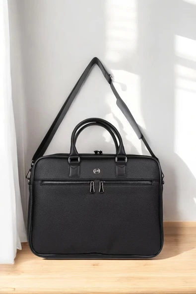 Lüx Unisex Siyah Laptop & Evrak Çantası 13"-14.6" inç - 4