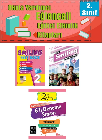 Ata 2.Sınıf Okula Yardımcı İngilizce (Smiling English Book )- 6 lı Deneme Sınavı