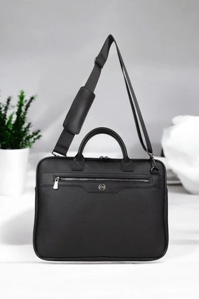 Premium Unisex Siyah Laptop & Evrak Çantası 13"-14.6" inç - 6