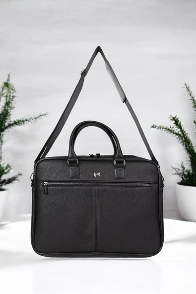 Premium Unisex Siyah Laptop & Evrak Çantası 13"-14.6" inç - 7
