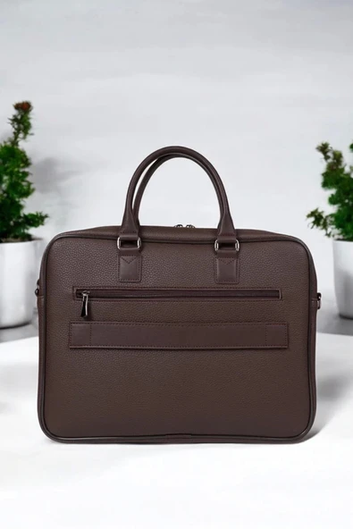 Premium Unisex Kahverengi Laptop & Evrak Çantası 13"-14.6" inç - 2