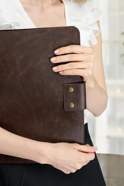 Lüx Macbook Air Pro 13-14 İnç Ofis Organizer Evrak & Laptop & Tablet Çantası - 2