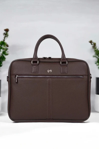 Premium Unisex Kahverengi Laptop & Evrak Çantası 13"-14.6" inç