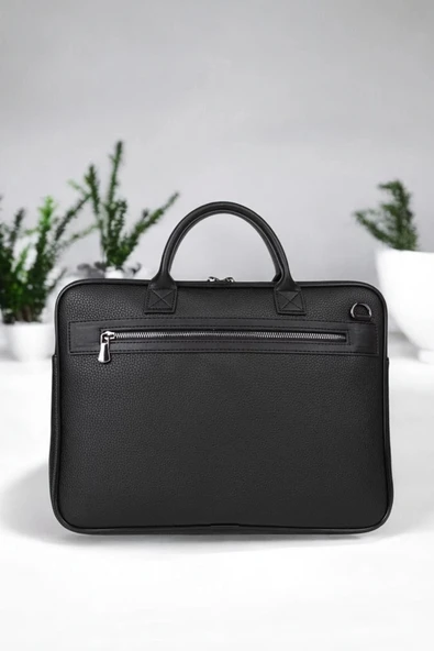Premium Unisex Siyah Laptop & Evrak Çantası 13"-14.6" inç - 5