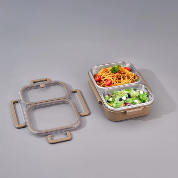 Aryıldız Bento Lunch Box Yemek Termosu Haki 2 Bölmeli Ar262191