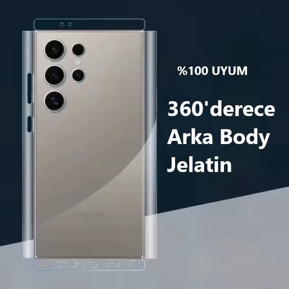 Samsung Galaxy S25 Ultra Uyumlu 360 Derece Arka hidrojel Film Koruma Body Jelatin - 3
