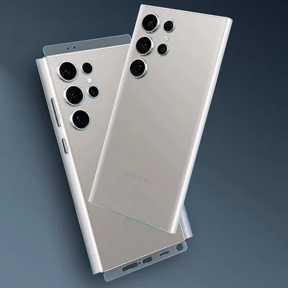 Samsung Galaxy S25 Ultra Uyumlu 360 Derece Arka hidrojel Film Koruma Body Jelatin - Resim 4