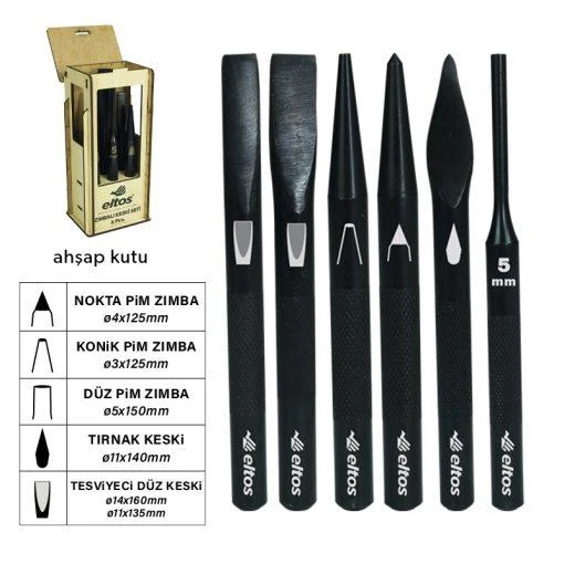 ELTOS PİM ZIMBA KESKİ SETİ 6 PARÇA