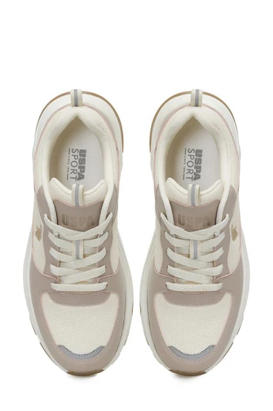 U.S. Polo Assn. SORLEY 5FX 101938182 Kadın Spor Ayakkabı Pudra 36-40 - Resim 4