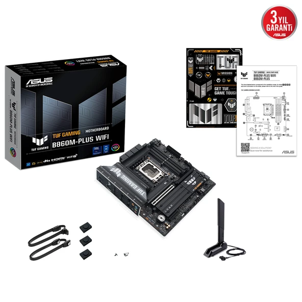 ASUS TUF GAMING B860M-PLUS WIFI LGA1851 DDR5 DP HDMI MATX ANAKART - 8