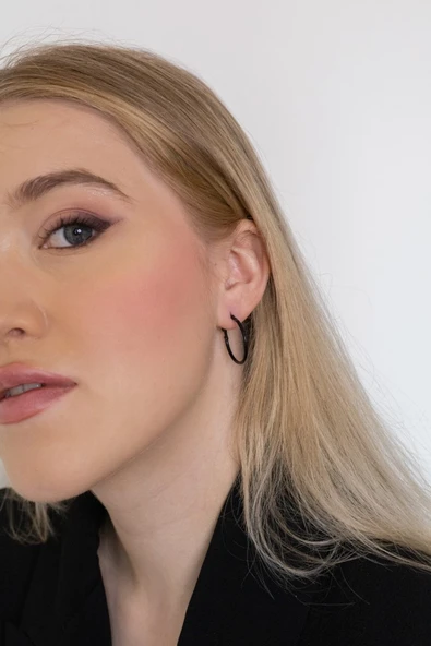 Sarı,Siyah ve Gümüş Renklerde Farklı Ölçülerde 16 Model Metal Halka Küpe - 5