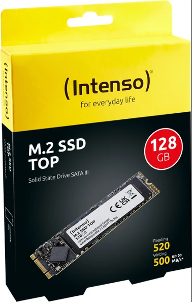 128GB Intenso Top 2.5" Sata 3 520MB-480MB/s SSD Disk