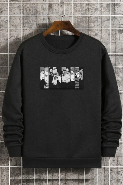 Unisex Naruto Bisiklet Yaka Sweatshirt ürün görseli 1