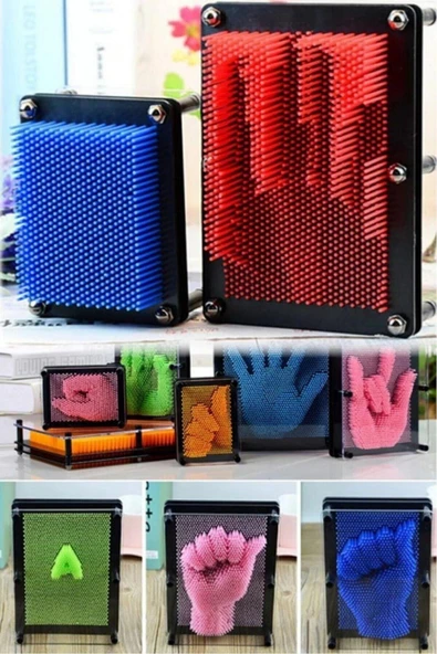 Klon El Modeli 3d Heykel Çerçeve Orta Boy Oyuncak Sihirli iğneli Eğitici Hayal Geliştirici Pinart - 2